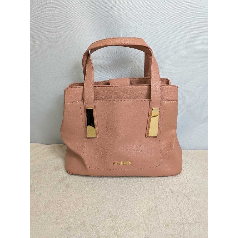 Steve Madden Handbag Pink Faux Leather Gold Hardware‎ Top Handle Crossbody